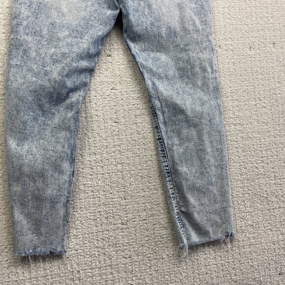 Y2K Refuge Jeans Womens Size 7 Blue Denim Slim Straight Washed Distressed Punk - Picture 10 of 10